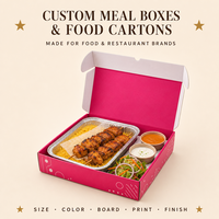 Emballages alimentaires jetables en papier personnalisés, écologiques, avec pelliculage mat, pour shawarma halal, poulet frit, mandi, biryani, riz