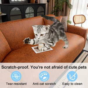 Housse de <span class=keywords><strong>canapé</strong></span> anti-griffures pour animaux de compagnie en tissu Milk Silk enduit de colle, lavable, antidérapante, protection de meubles pour la maison - Product Image 3