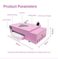 Impresora DTF Eizoulyn 2025, la Más Confiable, de Doble Cabezal, Revoprint Dfx-pro, de Escritorio, 30 cm, Procolored K13, Disen, Todo en Uno, A3, Rosa