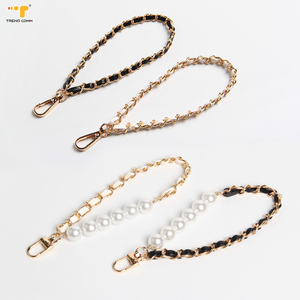 Accessoire <span class=keywords><strong>de</strong></span> <span class=keywords><strong>bijoux</strong></span> personnalisé <span class=keywords><strong>de</strong></span> style coréen perle amovible et dragonne en cuir pour téléphones portables charme élégant - Product Image 1