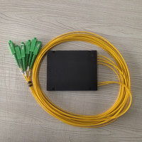 Répartiteur PLC à fibre optique G657A 4 voies SC/APC 2x4 avec boîtier ABS, perte d'insertion de 10,6 dB et gaine LSZH/PVC