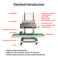 Machine de thermoscellage semi-automatique verticale pour sacs, film plastique, textiles alimentaires, papier, haute productivité, faible bruit