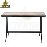 Table de salle à manger rectangulaire moderne en aluminium pour l'extérieur, table de patio robuste pour restaurant, jardin, hôtel, mobilier de divertissement