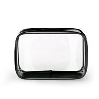Trousse de toilette de voyage en PVC étanche avec fermeture éclair scellée, grande capacité, style tendance, écologique et réutilisable pour articles de toilette et maquillage