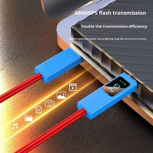 2025 Nouvel <span class=keywords><strong>écran</strong></span> d'affichage numérique à câble USB-C 240W. Montre la <span class=keywords><strong>puissance</strong></span> en temps réel et la puce E-MARKER pour une charge rapide Safe PD 3.1 - Product Image 4