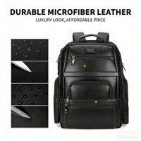Sac à dos pour ordinateur portable en polyester imperméable de luxe haut de gamme avec logo personnalisé pour les voyages d'affaires des hommes, antivol