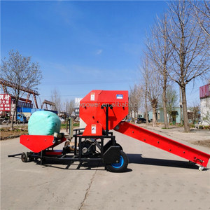 Rundballenpresse à balles d'ensilage rondes Rundballenpresse à tiges de maïs Maïs Machine d'emballage de paquets - Product Image 3