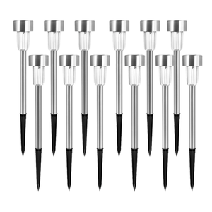 Direkt vom Hersteller IP65 Edelstahl <span class=keywords><strong>Solar</strong></span>-<span class=keywords><strong>LED</strong></span>-Gartenleuchten 8 Stunden Akkulaufzeit Inklusive Außensteckleuchten für Terrasse und Wege 4100K - Product Image 1