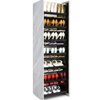 UZIA-12Z-16.5 Étagère à chaussures coulissante de qualité supérieure en acier allié robuste, multi-niveaux, gain de place pour placard