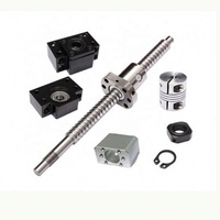 REALMAX D-04 SFU1605 Kit complet de vis à billes avec écrou rotatif de 32 mm et supports de roulement BK25 BF25 pour machine de fraisage CNC
