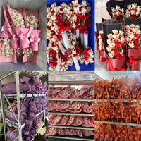 Buket Bunga Pernikahan Boneka Beruang Pengantin Mainan Kustom Kotak Hadiah Pajangan Perlengkapan Bunga Buket