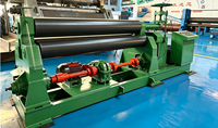 Máquina de Dobrar Chapas Hidráulica Manual W11 com Três Rolos W11-12x2000 Equipamento Pesado para Dobrar Chapas de Aço