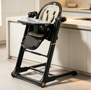 Chaise haute bébé portable et pliable, modèle HWTT 420, matériau APS, pour enfant de 2 ans, plateau repas amovible, conception de sécurité à 5 points. - Product Image 3