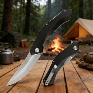 Cuchillo de Bolsillo Plegable Táctico de Supervivencia para Camping, con Hoja de Acero 8cr14 y Mango de G10, Venta al Por Mayor OEM - Product Image 5