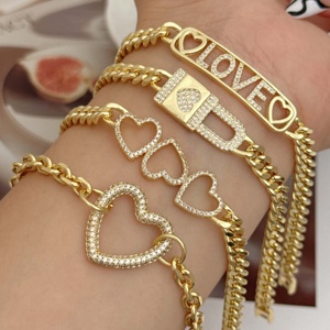 Braccialetto alla Moda e Minimalista <span class=keywords><strong>con</strong></span> Motivo a Cuore, Ideale come Regalo o per Appuntamenti - Product Image 1