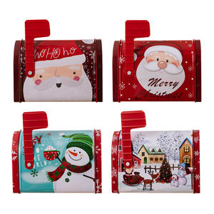 New Style 13.5*8*9.5cm <b>Christmas</b> Mail Tin <b>Box</b> Tin Plate Cookie Chocolate Storage Custom Logo <b>Christmas</b> Decoration - Product Image 2
