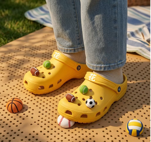 3D Sports Ball <strong>Croc</strong> <strong>Charms</strong> <strong>Football</strong> Basketball Tennis Rugby Shoe Decor <strong>Charms</strong> for Hole Shoes - Product Image 4