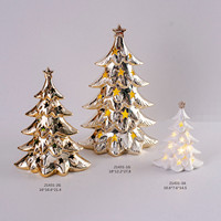 Table de noël en céramique, ornement, Design d'arbre, avec lumière LED, 1 pièce