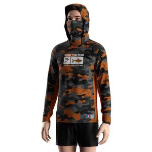 Camiseta de Pesca para Hombre con Capucha, Protección Solar UV, de Poliéster de Secado Rápido, Diseño Transpirable, Manga Larga, Protección Facial - Product Image 5