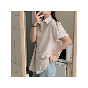 Camisa corta Coreana de alta calidad, suplemento de aspecto de invitado, la mejor opción, ajuste holgado [UTMOST], camisa corta simple de Maison - Product Image 4