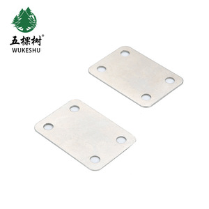 Support en acier plat Wukeshu 45x32mm, épaisseur 3mm, nickelé, quincaillerie de meubles, fixation - Product Image 2