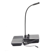 Microphone à condensateur puissant à col de cygne, système d'interphone filaire avec haut-parleurs pour entreprises, banques, écoles, hôpitaux et comptoirs