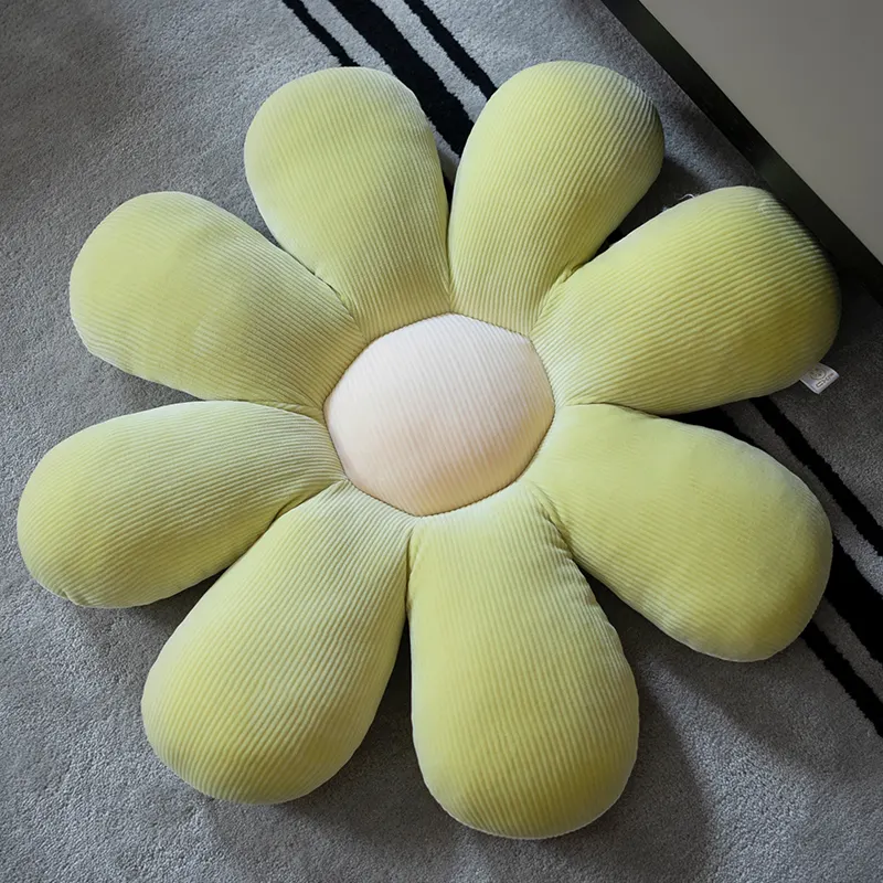 Travesseiro de assento em forma de flor popular, travesseiro de assento decorativo para casa, travesseiro de chão com flores