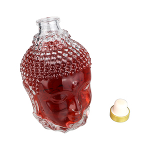 Bouteille en verre à tête de bouddha transparente personnalisée de 750ml bouteille de vin blanc en cristal décoration de bouteille de vin rouge scellée créative - Product Image 3