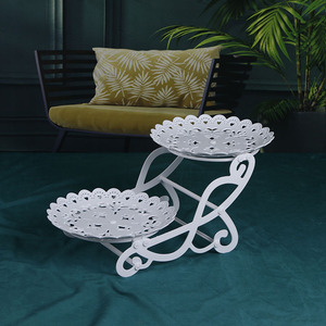 Soportes <span class=keywords><strong>de</strong></span> doble capa para tartas <span class=keywords><strong>de</strong></span> boda, Bol <span class=keywords><strong>de</strong></span> plástico para fruta, soporte para postres - Product Image 4