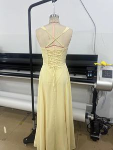 Abito lungo <span class=keywords><strong>da</strong></span> sera elegante <span class=keywords><strong>da</strong></span> donna con <span class=keywords><strong>scollo</strong></span> a cuore e <span class=keywords><strong>schiena</strong></span> regolabile, modello fasciante, linea ad A, formale, all'ingrosso - Product Image 6