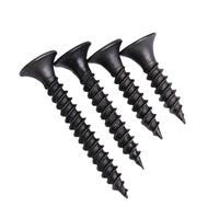 Offre Spéciale Vis à cloison sèche métriques de haute qualité 3.5x25mm autoperceuses à tête trompette en acier au carbone noir avec rondelle en PVC de 2 pouces