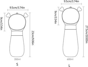Gobelet à eau pour animaux de compagnie de haute qualité, moderne et arrondi, en matériau HIPS+PET, avec logo de marque personnalisé pour chiens - Utilisation en voyage et en extérieur - Product Image 4