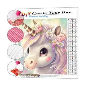 Venta directa de fábrica diamante pintura DIY diamante arte pintura Animal dibujos animados caballo personalizado diamante pintura Kit