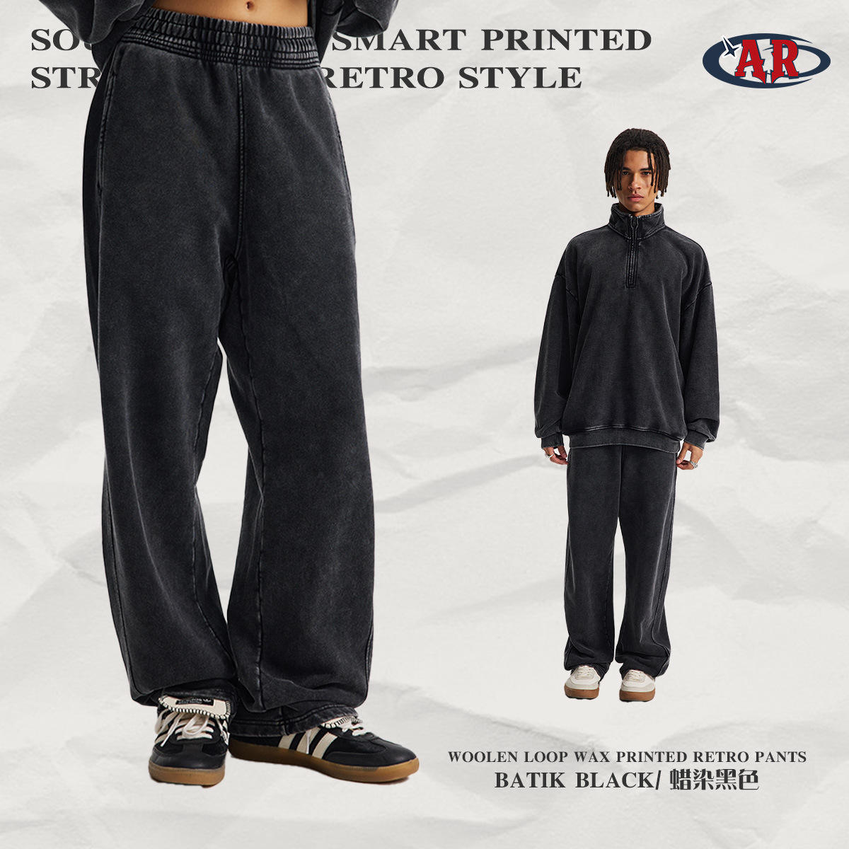 กางเกง K05-ผ้าบาติกสีดำ