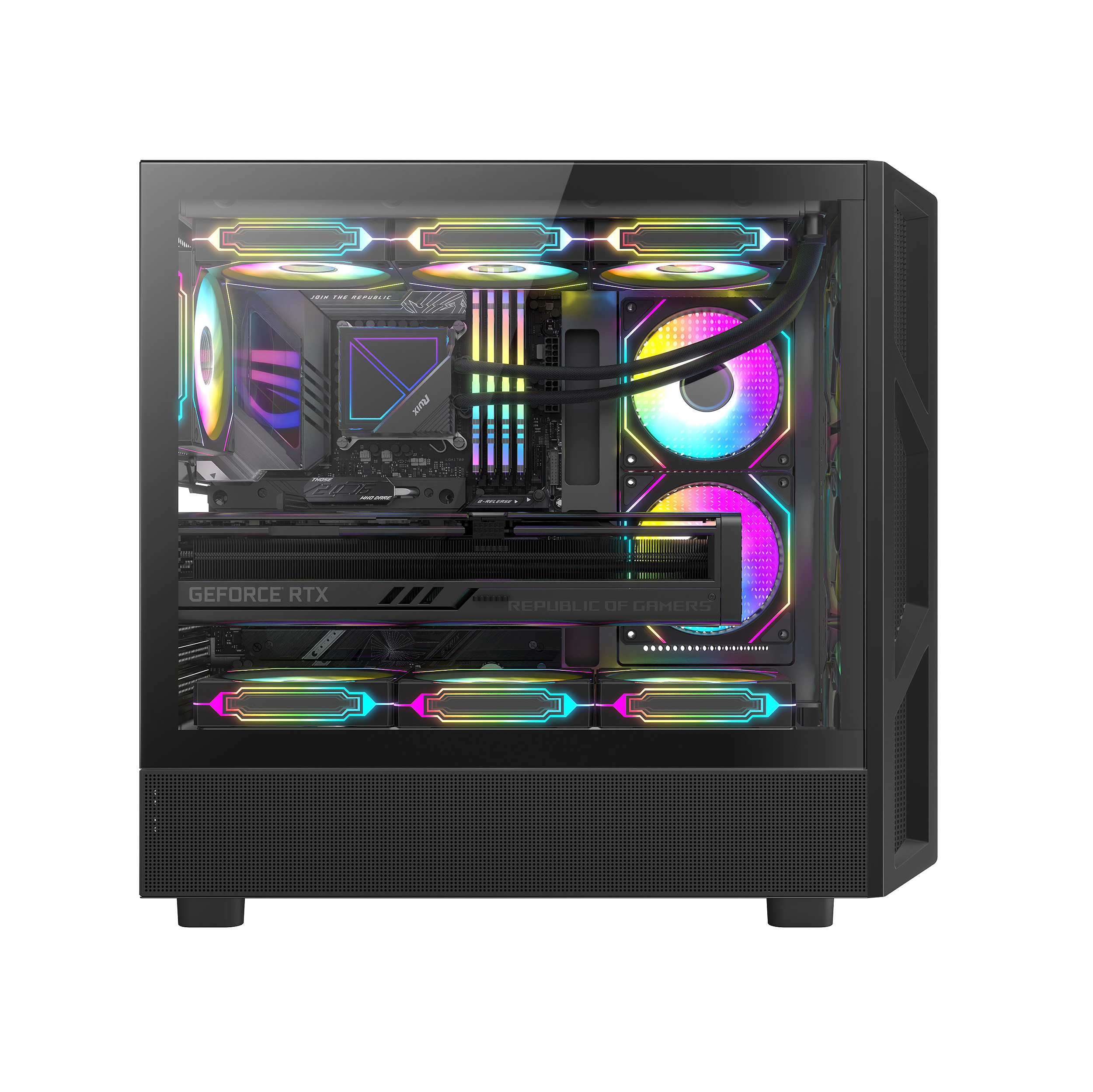 Ruix P31 Plus E-ATX Gaming PC Case - Glass Side Panel