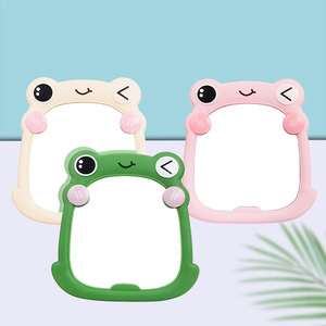 Cartoon Frog <b>Makeup</b> <b>Mirror</b>, Cute and Fun Student Desktop Folding Wall-Mounted Beauty Dressing <b>Mirror</b>, Single-Sided Princess - Product Image 3
