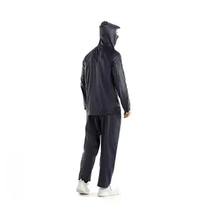 Vente chaude hommes PVC imperméable à capuche bouclier imperméable vêtements de pluie pour la randonnée et les cadeaux usine en stock