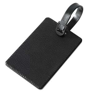 Étiquette de bagage en cuir PU blanc vierge avec logo personnalisé imprimé par sublimation - Product Image 3