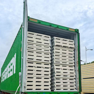 Cina fabbrica ondulato 50mm schiuma poliuretanica resistente al fuoco in acciaio isolamento esterno tetto pannello Sandwich magazzino cella frigorifera - Product Image 5