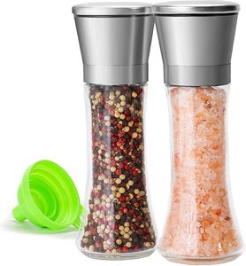 Ensemble moulin à sel et poivre original, réglable, en acier inoxydable et verre, pour sel de mer et poivre, pour la cuisine - Product Image 1
