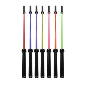 TOPTONS Super March Vente en gros de haute qualité Logo personnalisé Acier à ressort haute résistance 15KG 20KG <span class=keywords><strong>Barre</strong></span> d'haltères colorées - Product Image 1