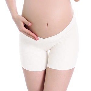 845 # Anti-Bactérien Glace Soie Stretch Nylon Maternité Shorts <span class=keywords><strong>Taille</strong></span> <span class=keywords><strong>Basse</strong></span> Grande <span class=keywords><strong>Taille</strong></span> Enceinte Leggings Sous-Vêtements Solide Caractéristique Boxer - Product Image 2