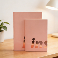Carnet de notes A5 personnalisé avec reliure cousue, papeterie mignonne, livre d'écriture, 60 pages vierges, couverture en kraft, reliure cousue