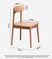 Silla de Comedor de Madera de Cerezo, Madera Sólida, Fabricante, Venta al Por Mayor Directa de Fábrica, Proveedor de Carga a Granel en Contenedores, Fácil Montaje KD