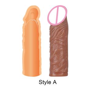 Hot Selling Herren Silikon Dildo Ärmel Realistische Riesige Enhancer Weiche TPE Kondom Abdeckung ein beliebtes Sexspielzeug - Product Image 5