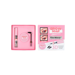 Gel coiffant pour sourcils Kiss Beauty & <span class=keywords><strong>Savon</strong></span> coiffant pour sourcils, incolore et longue tenue, <span class=keywords><strong>fixateur</strong></span> de sourcils 3D naturel, gel waterproof pour maquillage des yeux avec brosse - Product Image 1