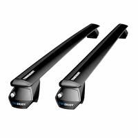 Barres de toit universelles pour voiture - Barres transversales réglables en alliage d'aluminium pour rails latéraux surélevés, porte-bagages résistant aux intempéries
