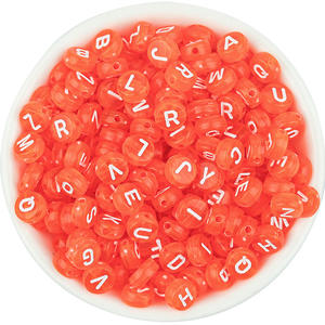 Cuentas planas de acrílico de Color, pulsera para niños respetuosa con el medio ambiente, accesorios de joyería hechos a mano DIY, Material al por mayor - Product Image 6