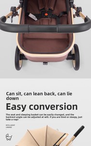 Cochecito para Bebé Certificado EN, 3 en 1, Plegable, Ligero, Bidireccional, con Asiento de Auto y Capazo, para 0-3 Años - Product Image 3