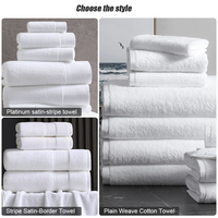 Customised High Quality Hotel Bathroom Towels 35X75cm 70X140cm 100% Cotton Jacquard Hotel Bath Towels & Tub Mats